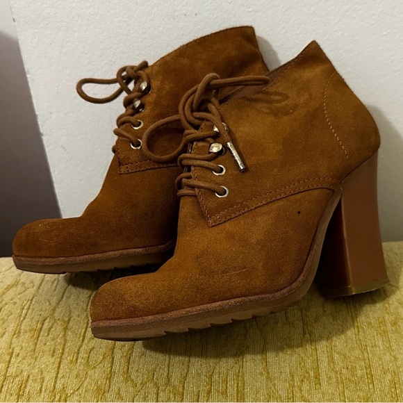Michael Michael Kors Women's Elliott Bootie Suede, Briwn, Size: 6 M - Picture 1 of 6